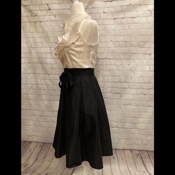 White & Black Market Ruffled Collar Dress: Size 2 - Picture 5 of 12